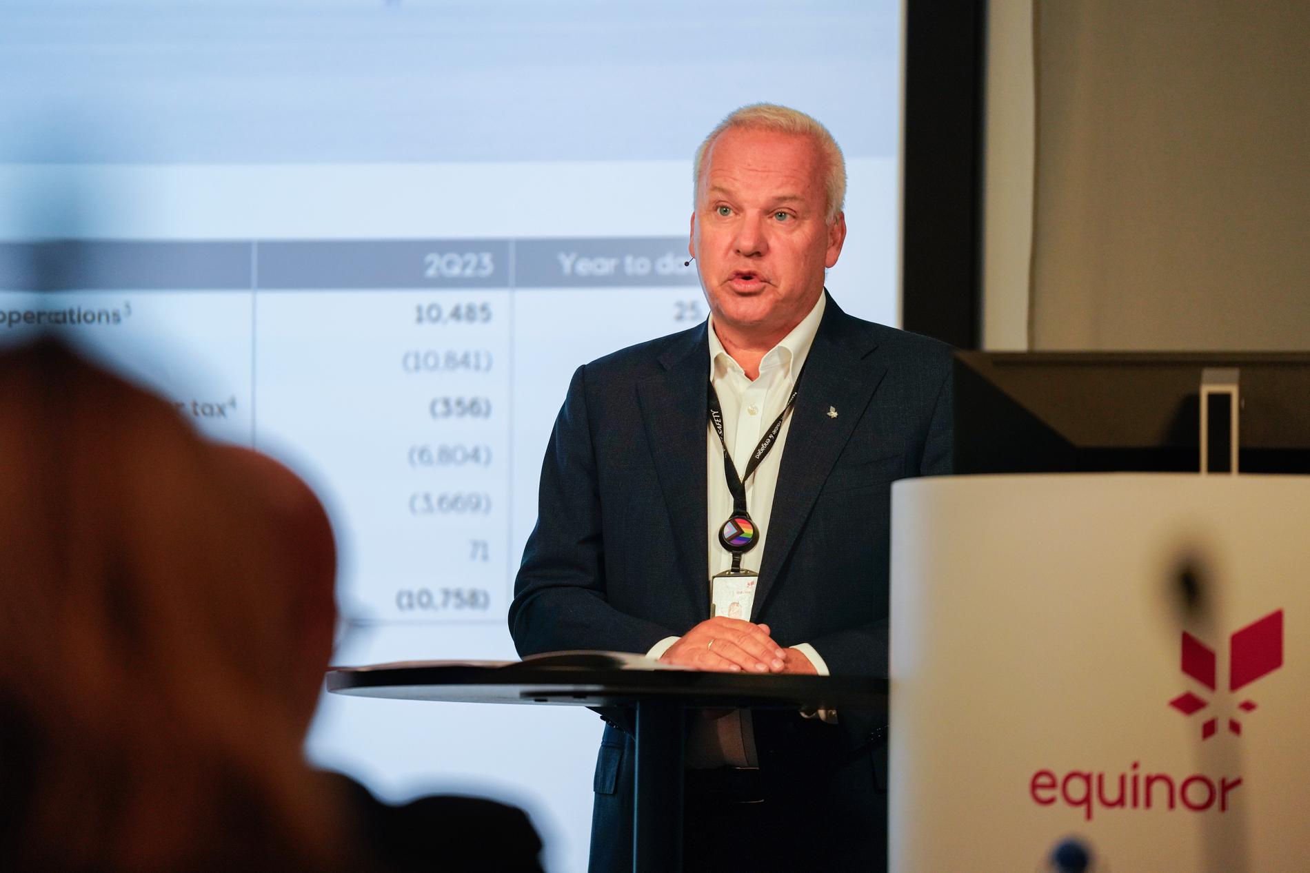 Torsdag vil Equinors konsernsjef Anders Opedal legge frem selskapets tall for første kvartal.