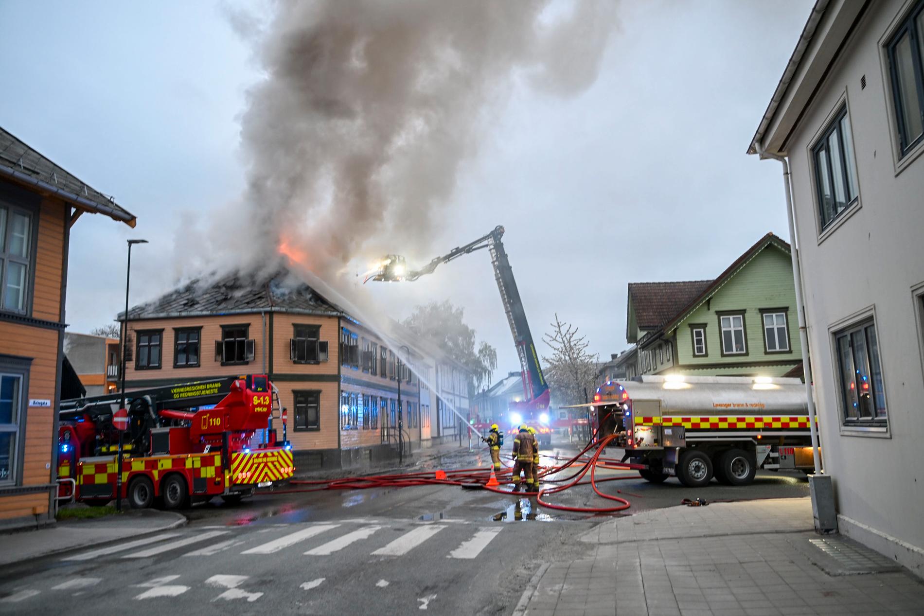 Levanger: Fire in apartment building – VG