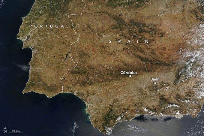 La sécheresse en Espagne est visible depuis l’espace