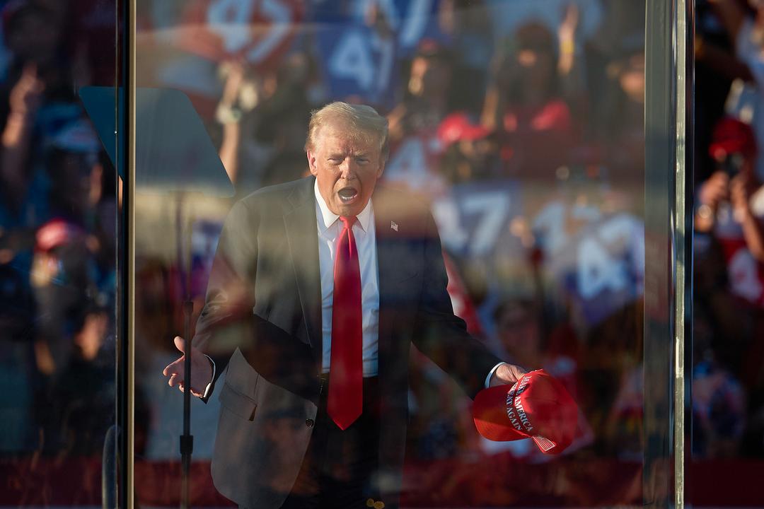 A man was arrested carrying a gun near a Trump campaign rally