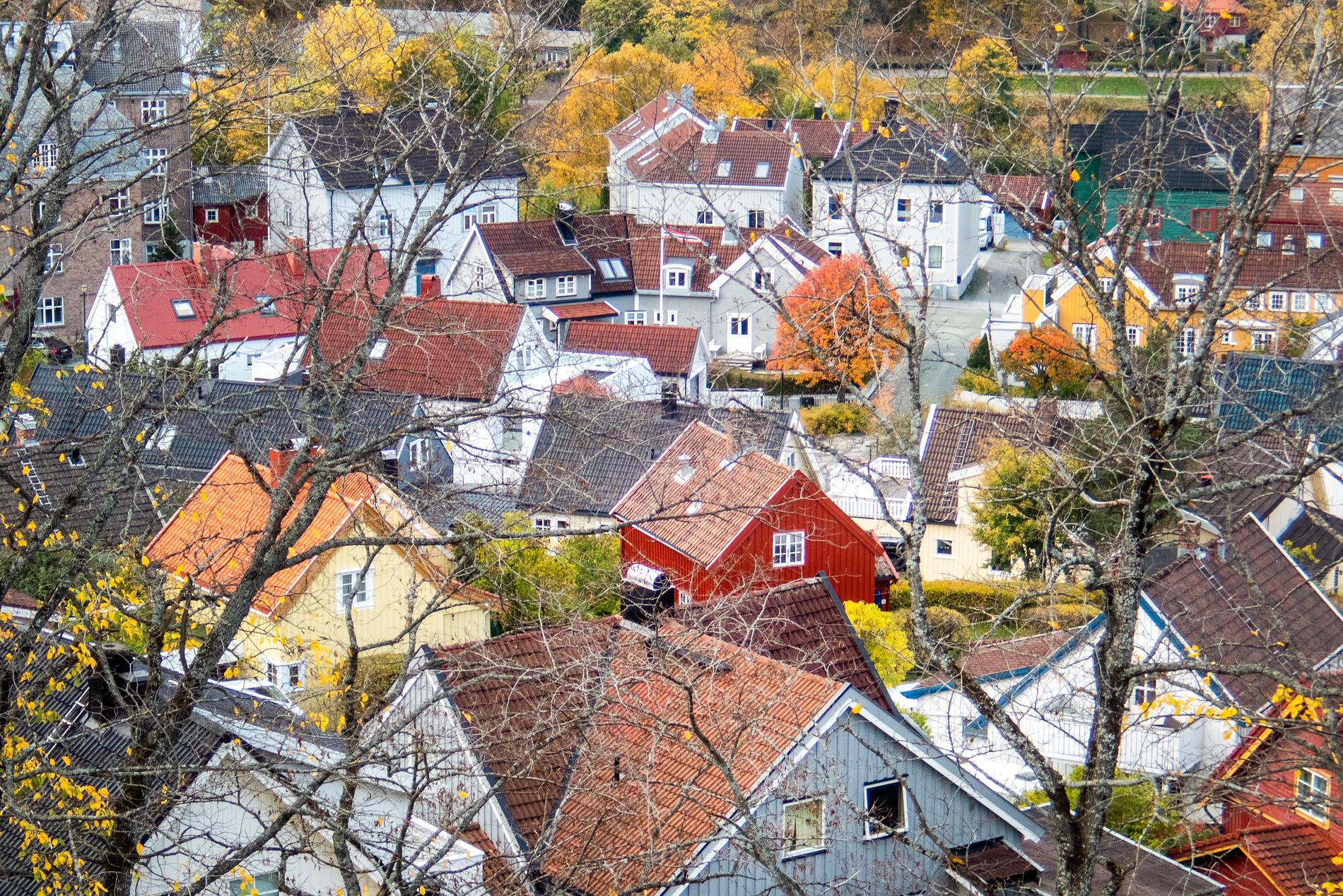 Ekspertene venter en kjølig høst for boligprisene. Her fra boligstrøket Pappenheim i Trondheim.