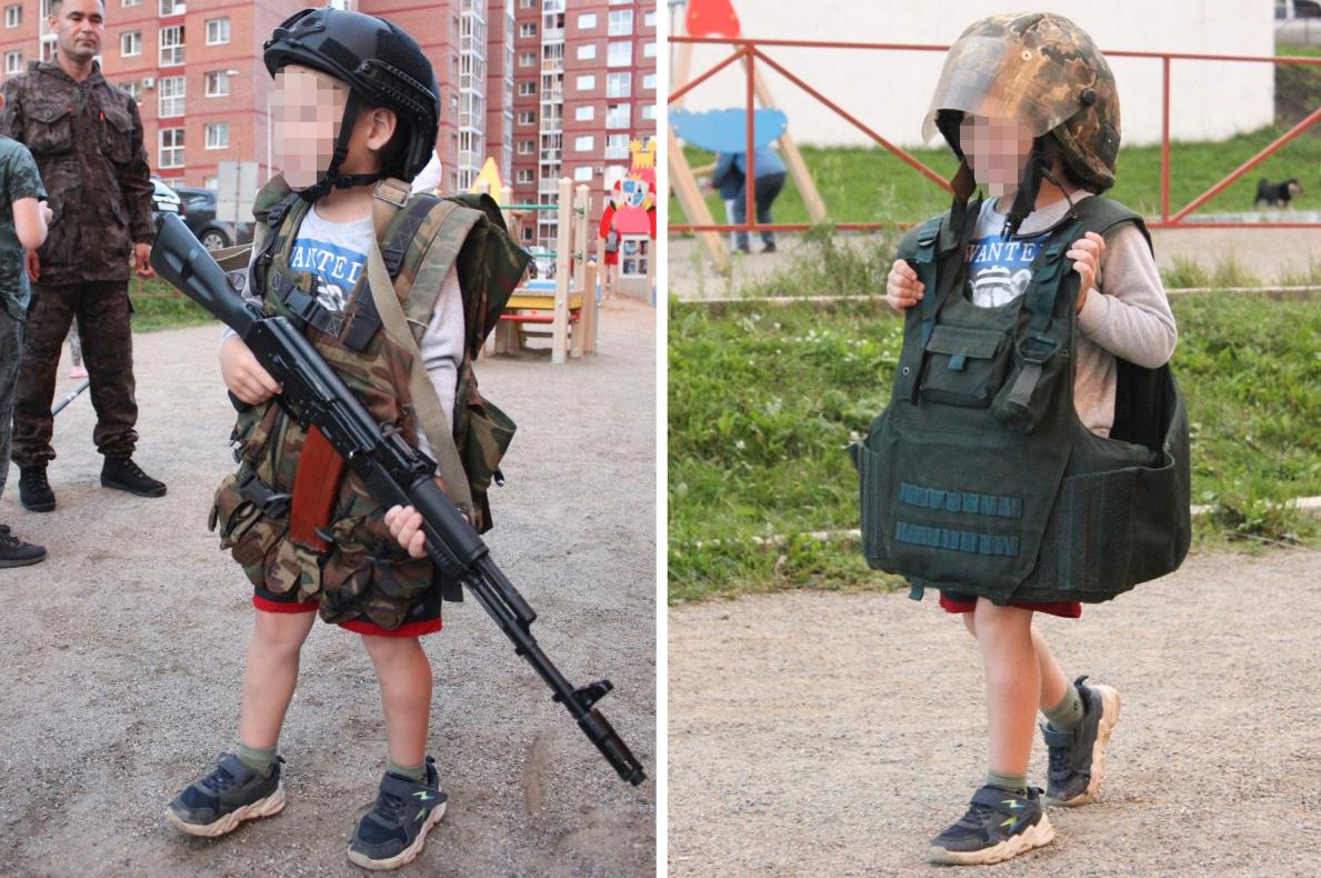 Children playing with weapons – but Putin does not want to talk about war on the election campaign
