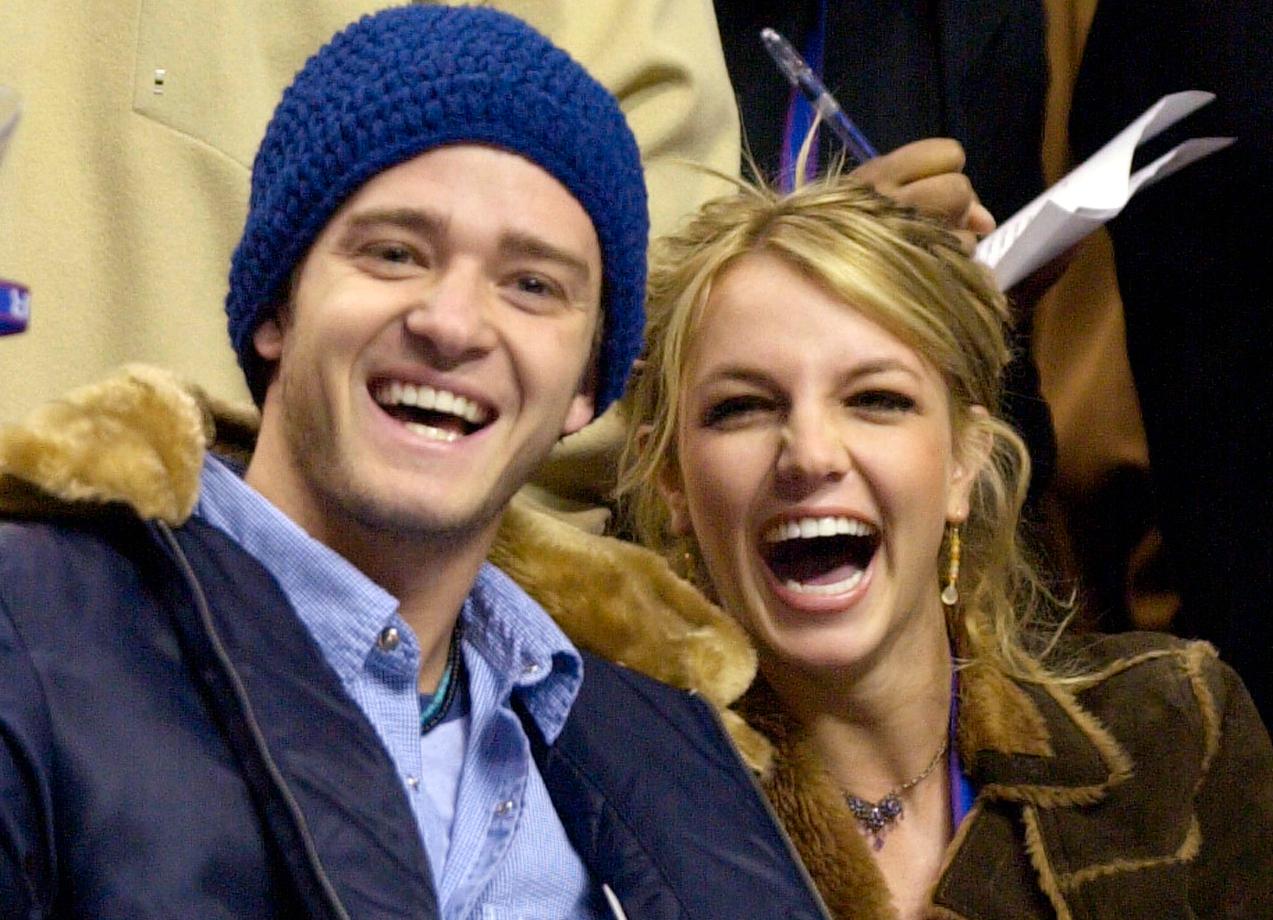 2002: Justin Timberlake and Britney Spears at a soccer game in Philadelphia.