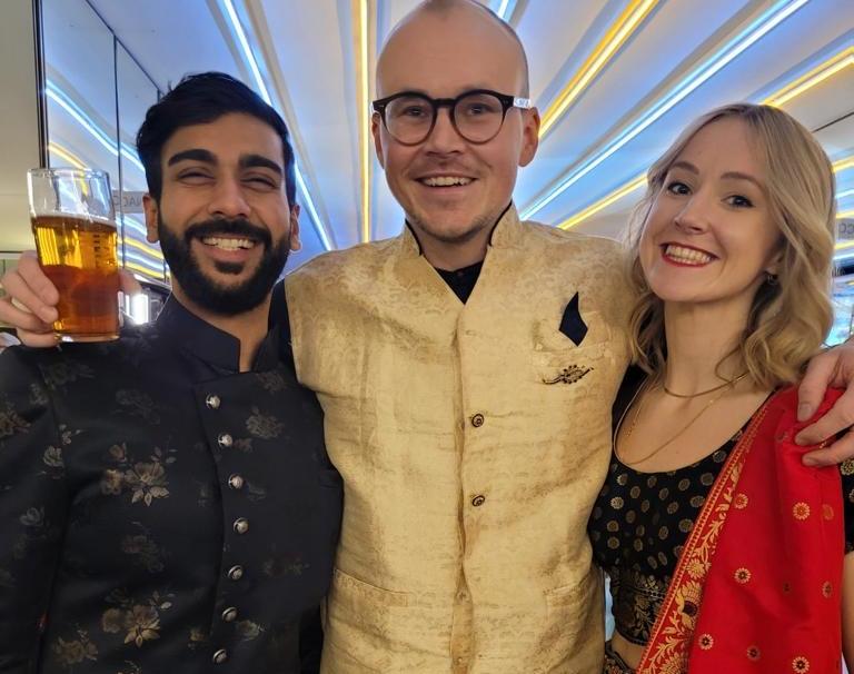 Originals: Director Peter Holmsen (center) with brother-in-law Akshay Choudhury and sister Mia Holmsen.