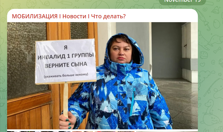 This mother in Novosibirsk writes that she... 