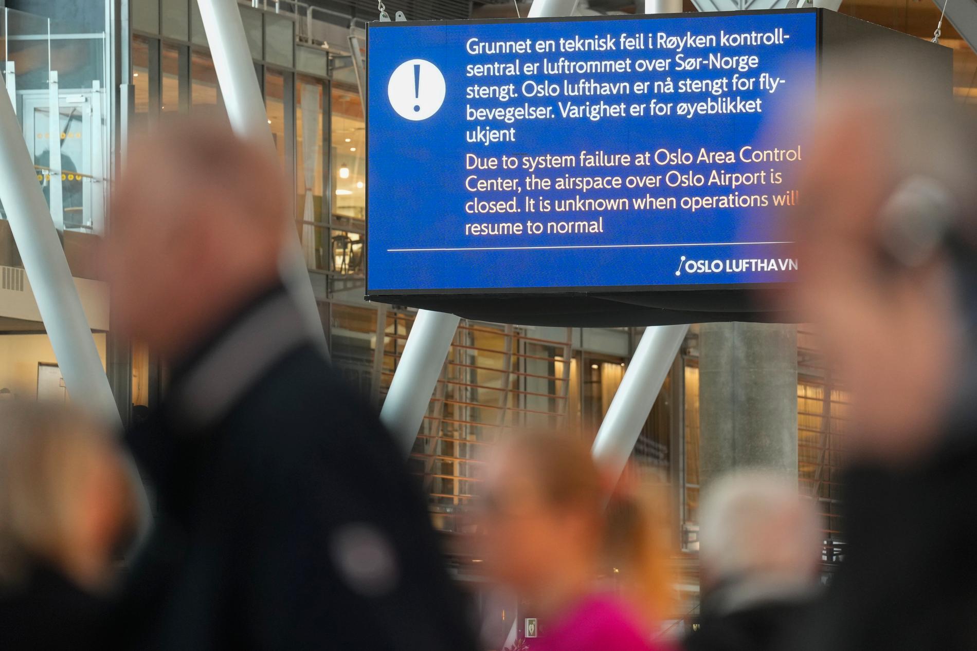 Chaotischer Tag für den Flugverkehr in Südnorwegen nach der Schließung des Luftraums – E24
