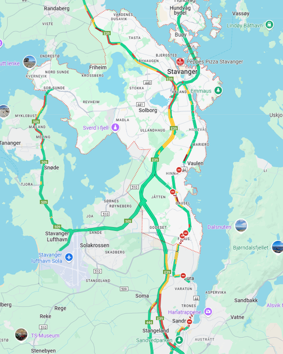 Stavanger: Trøbbel i morgentrafikken