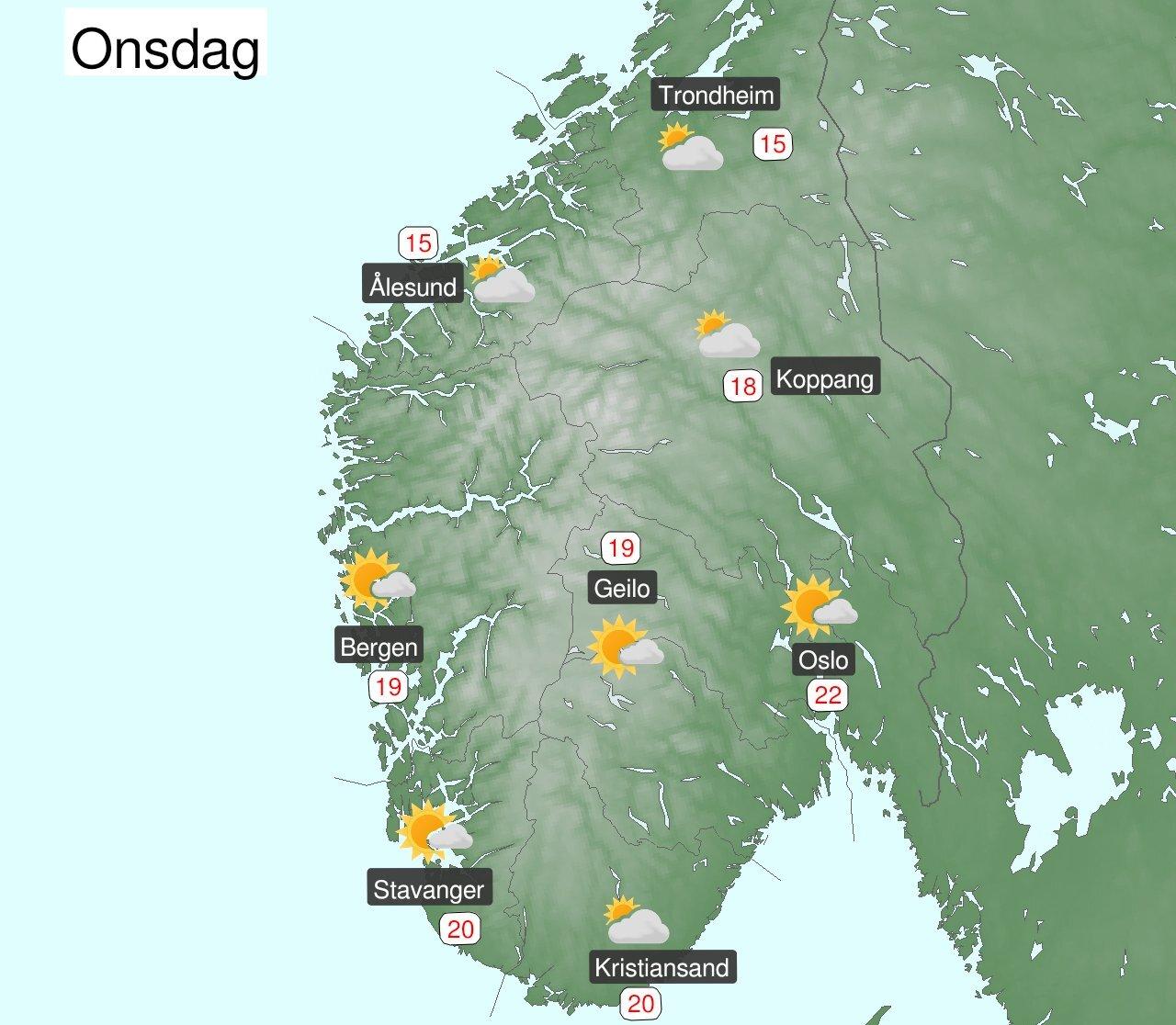 This is what the weather is like in Western Norway this week