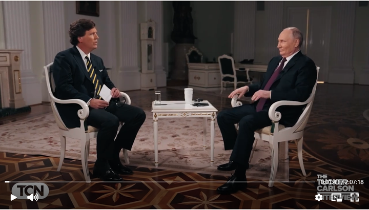 Tucker Carlson a interviewé Poutine