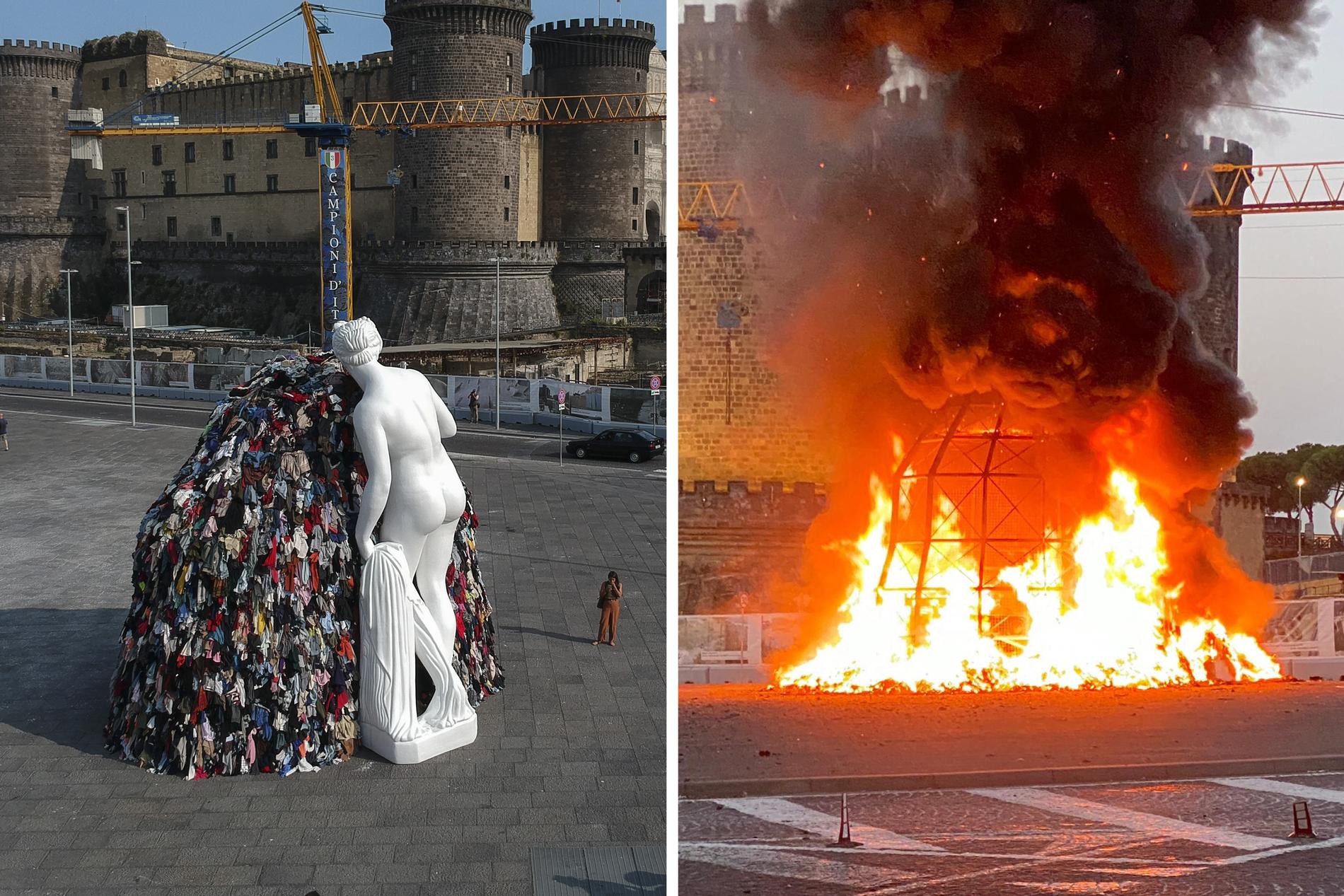 Before and After: The Destruction of Michelangelo Pistoletto’s Artwork “Venus of the Rags” in Italy