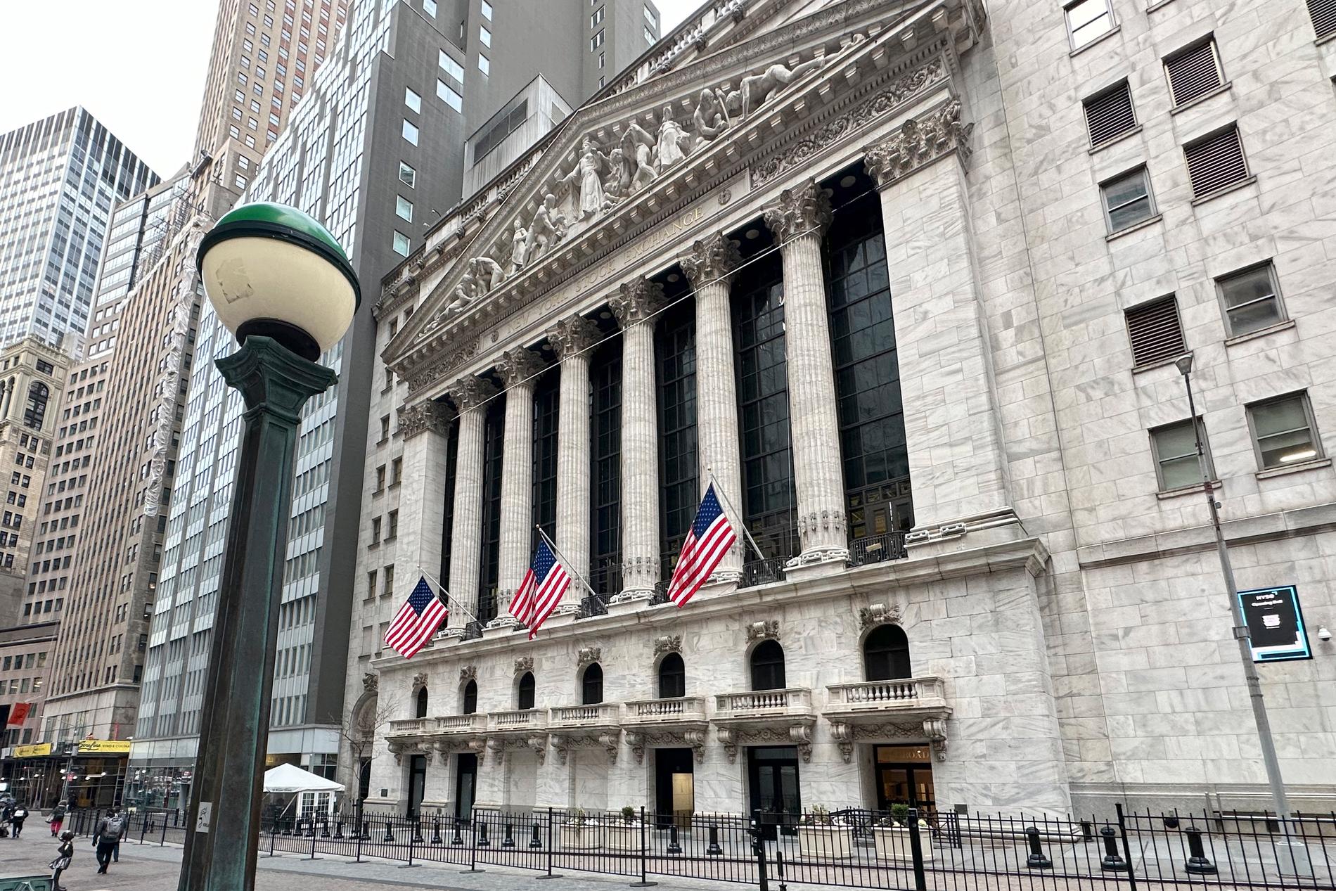 Svak nedgang på Wall Street