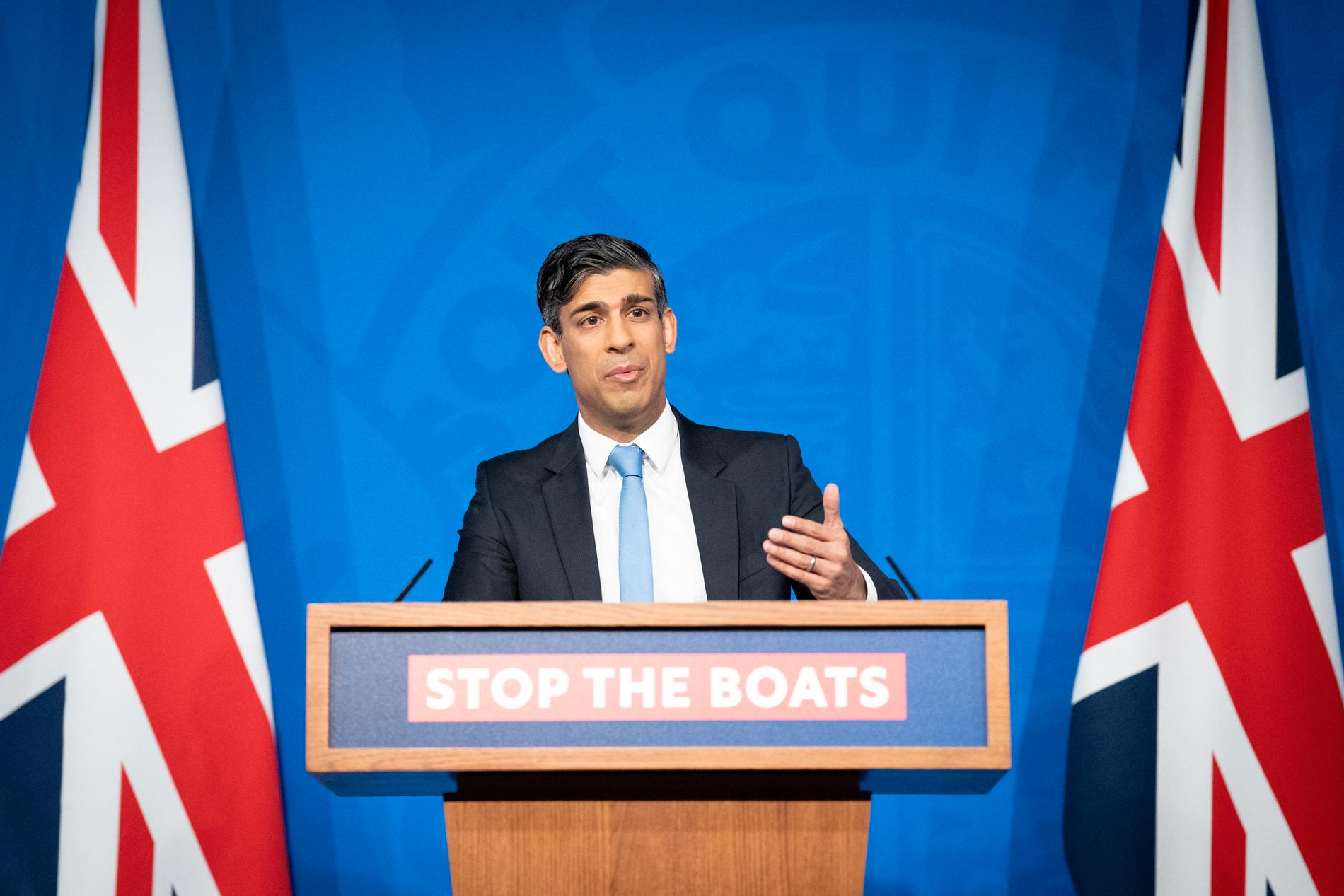 WATERPROOF: Rishi Sunak has won approval for a controversial plan to stop boats carrying migrants across the English Channel.  Migrants should be intimidated with threats of deportation to Africa. 