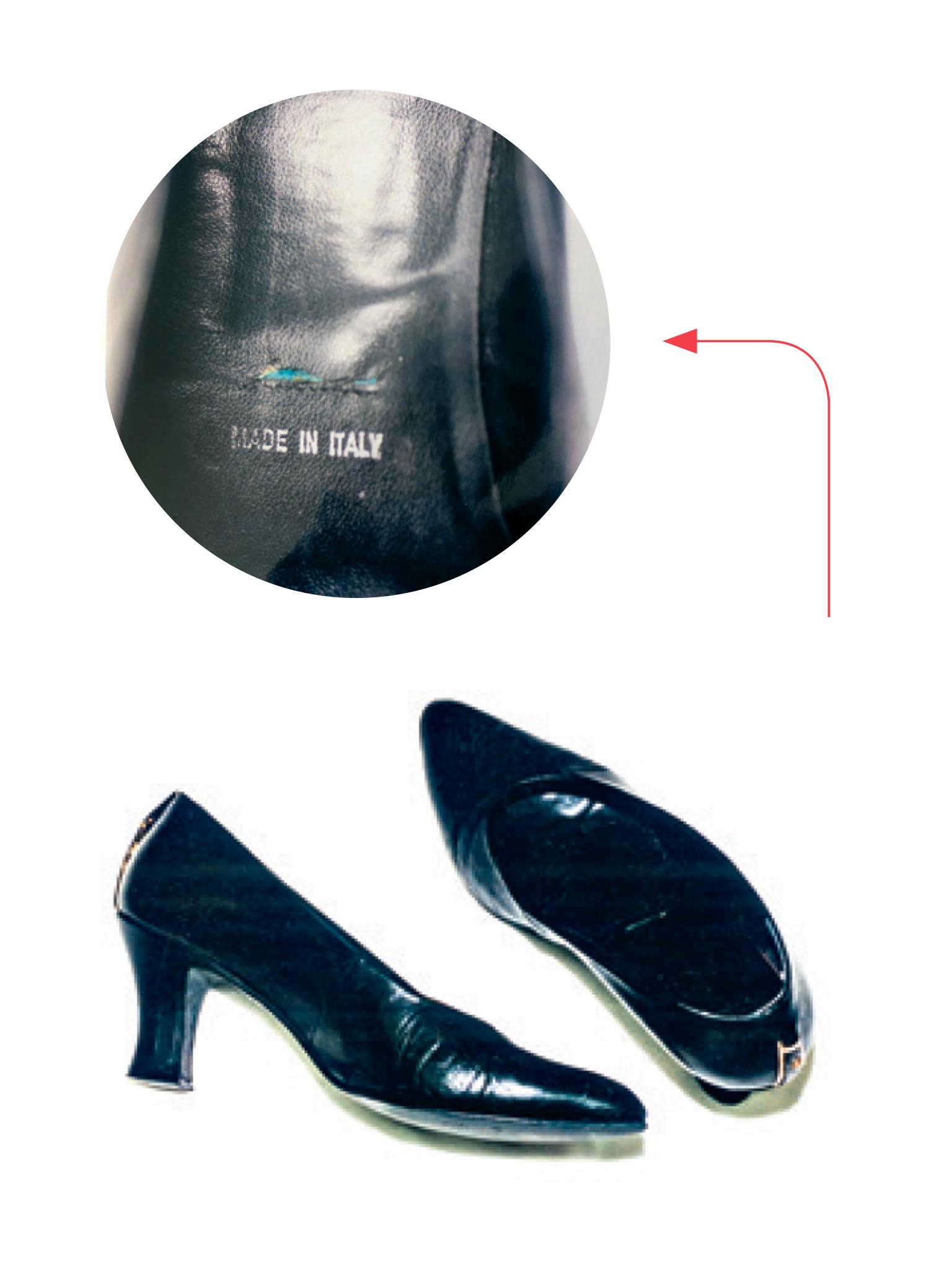 Labels were systematically removed from the woman’s clothes. Even the shoe manufacturer’s name was removed from the insoles of her shoes. Photo: POLICE.
