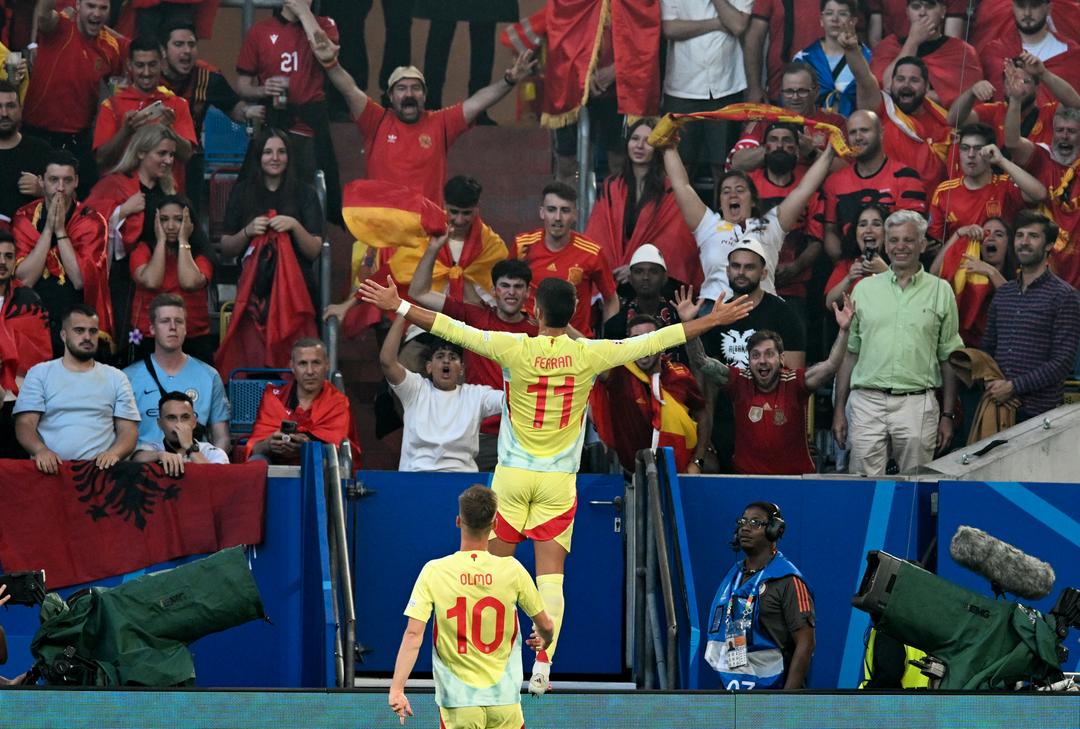 “B-marked” Spain knocked Albania out of the European Championship