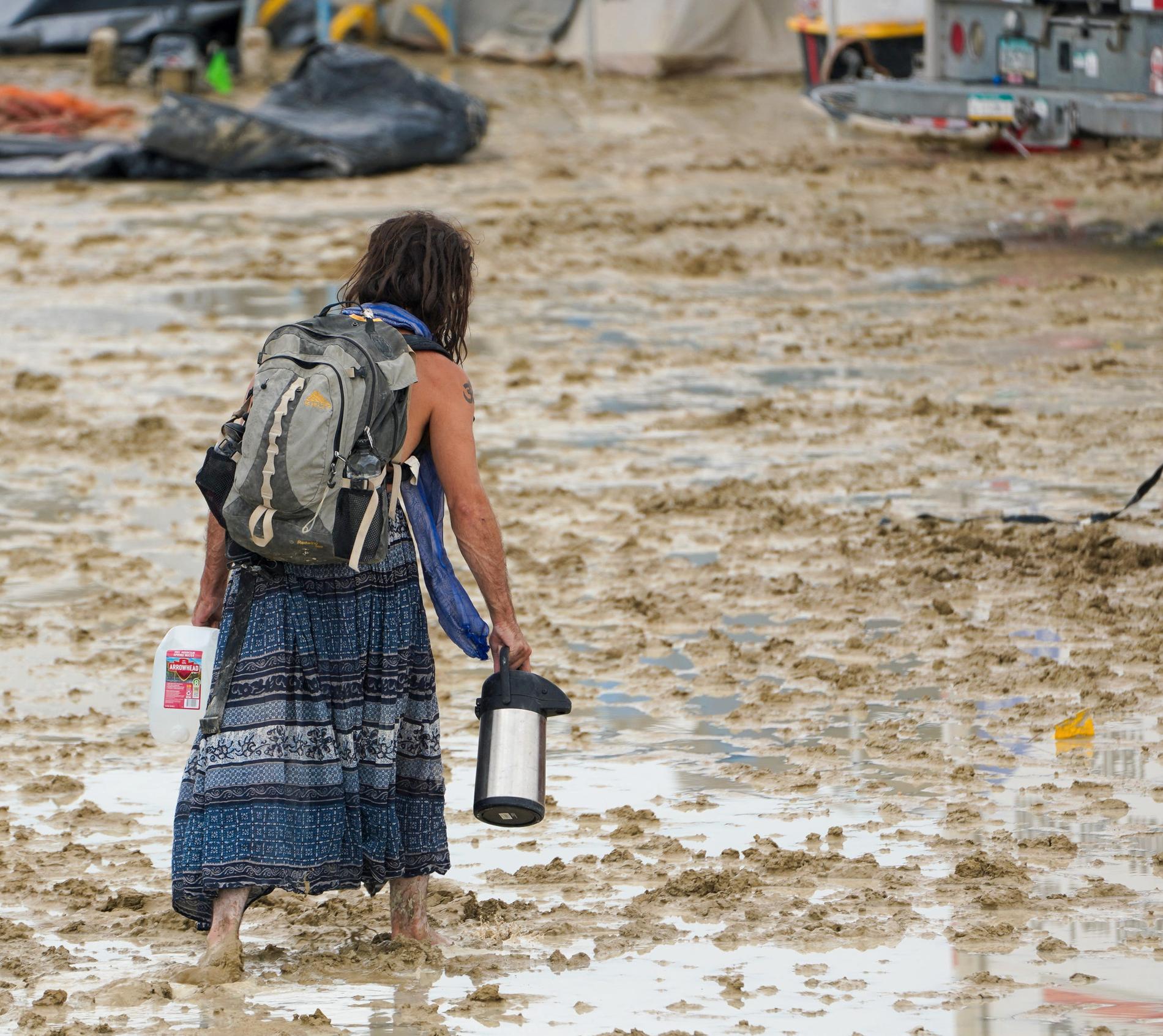 Festival Chaos: Thousands Trapped in Mud at Burning Man Festival