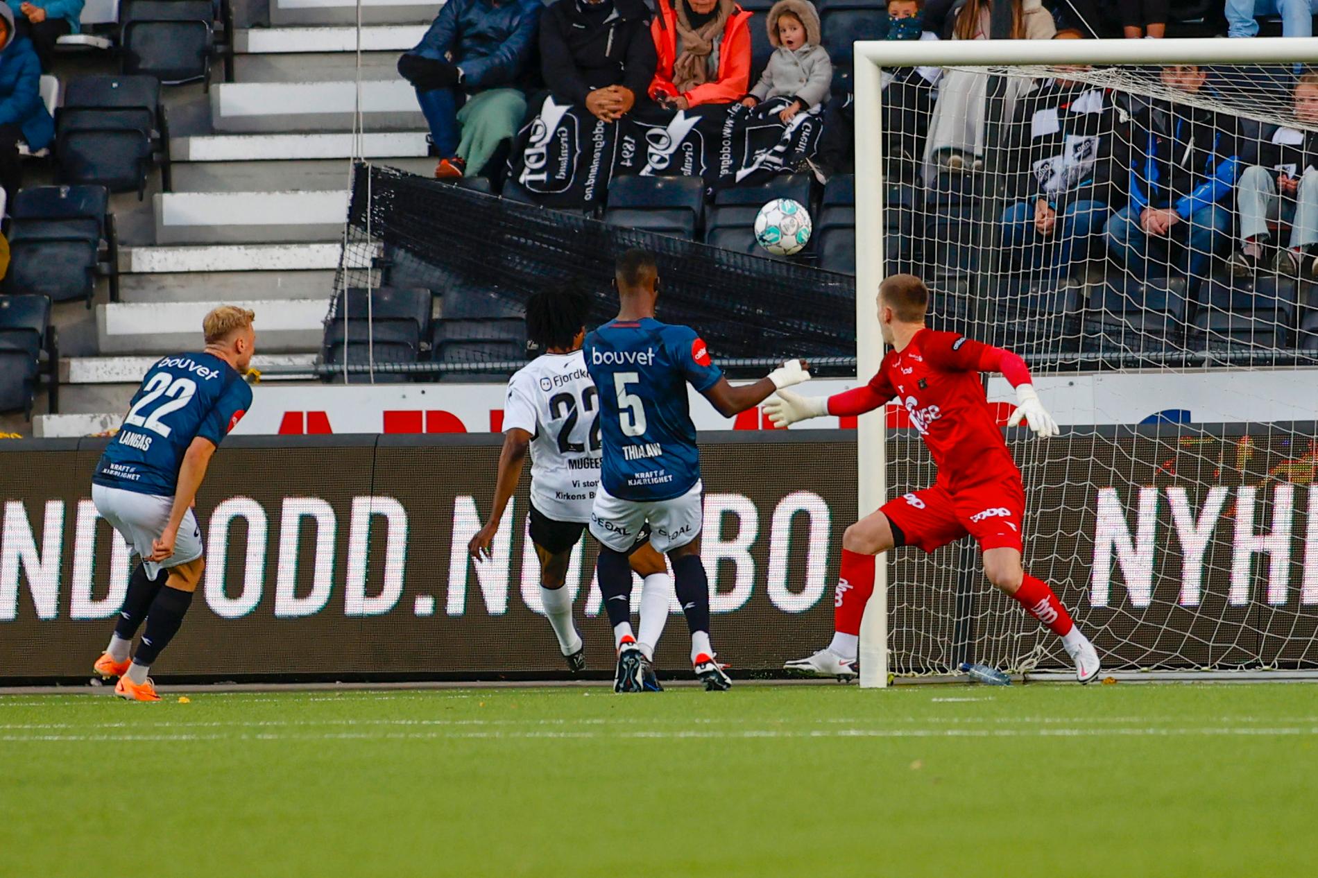 The Moment: Sondre Langas (No. 22) must have been desperate for his clearance to go into his own net. 