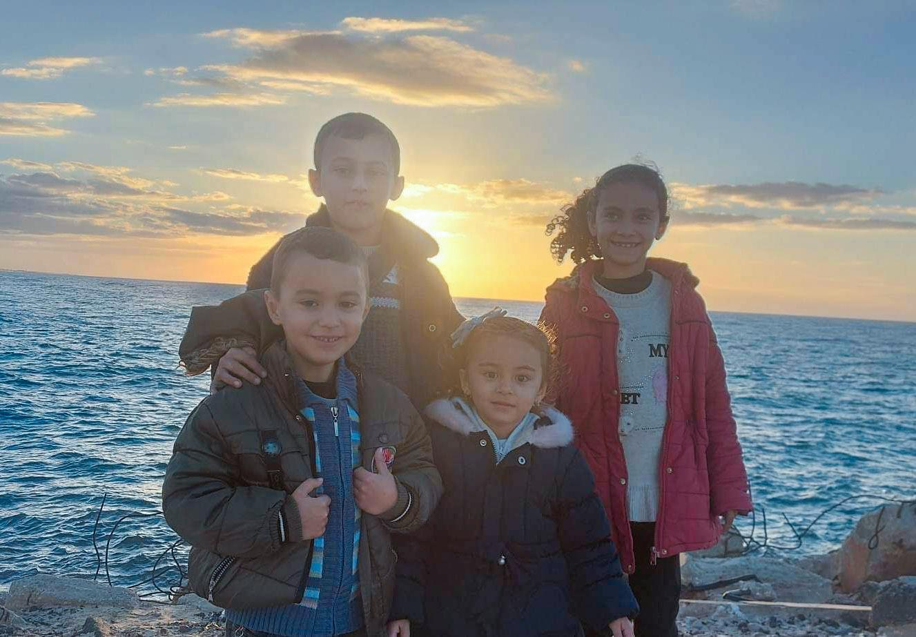 Siblings: Siblings Jawad (10 years old), Khadija (8 years old), Abdullah (6 years old), and Safiya (4 years old) gathered here. 