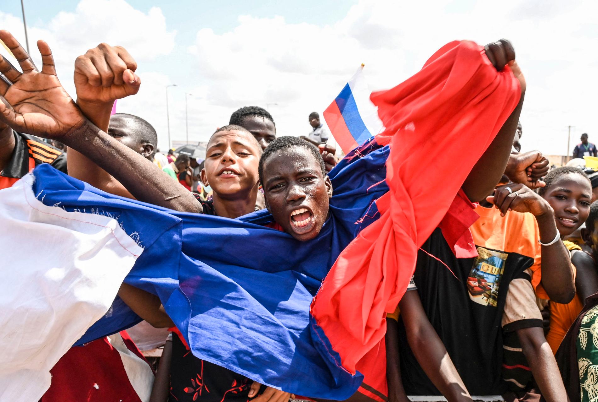 Popularity: The flag has become a fashionable accessory in West African countries that have witnessed military coups in common.