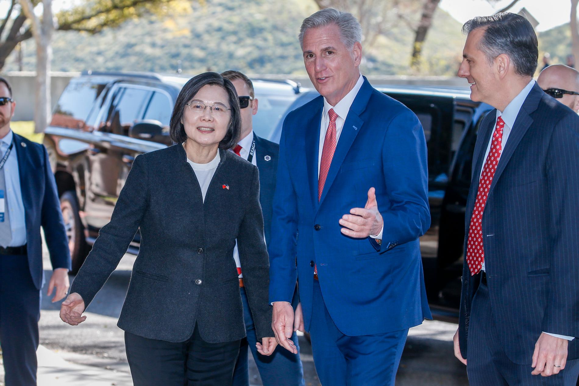 The President of Taiwan in a historic meeting in California