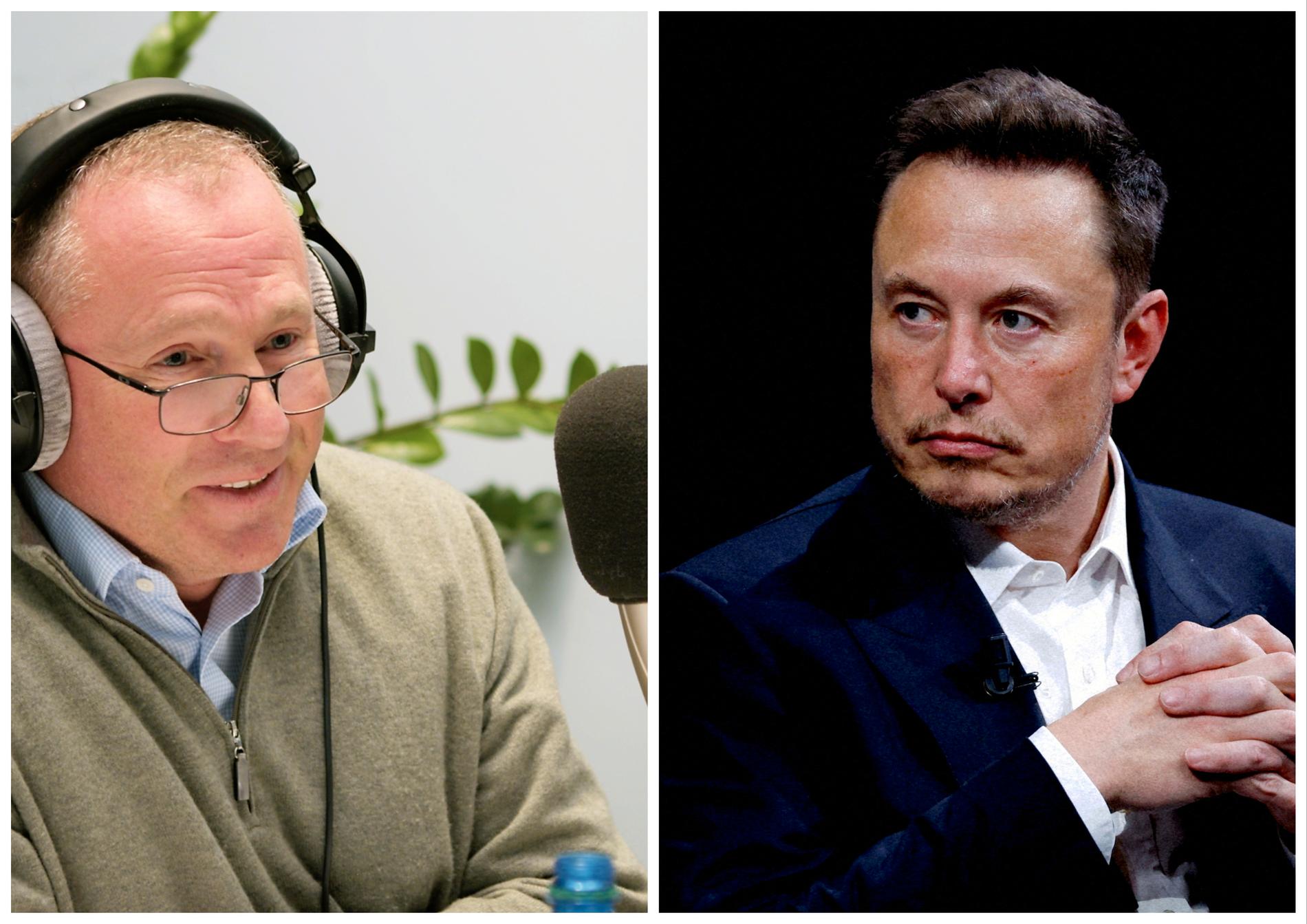 Oljefondet-sjef Nicolai Tangen og Tesla-sjef Elon Musk. 