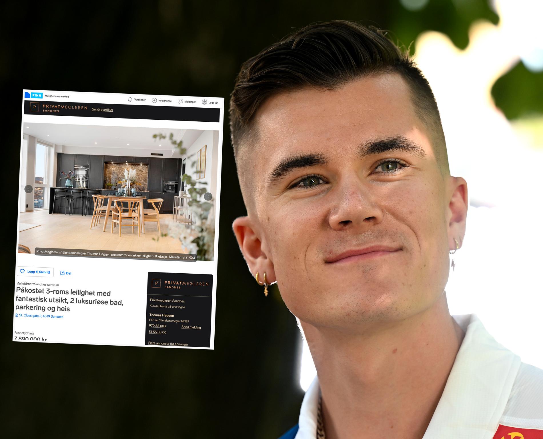 Jakob Ingebrigtsen and his wife have put the apartment up for sale