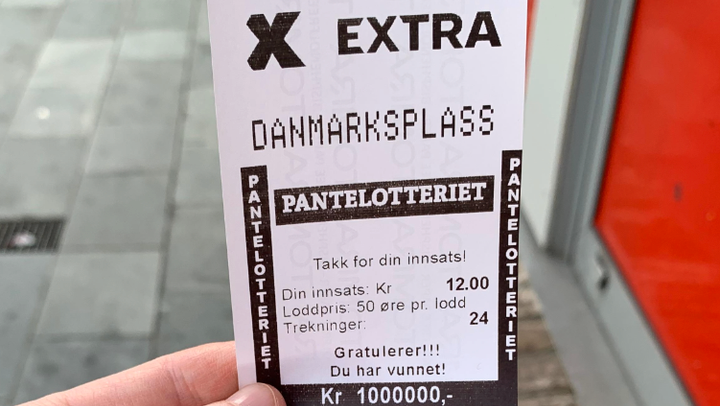 Pantet for 12 kroner – vant én million