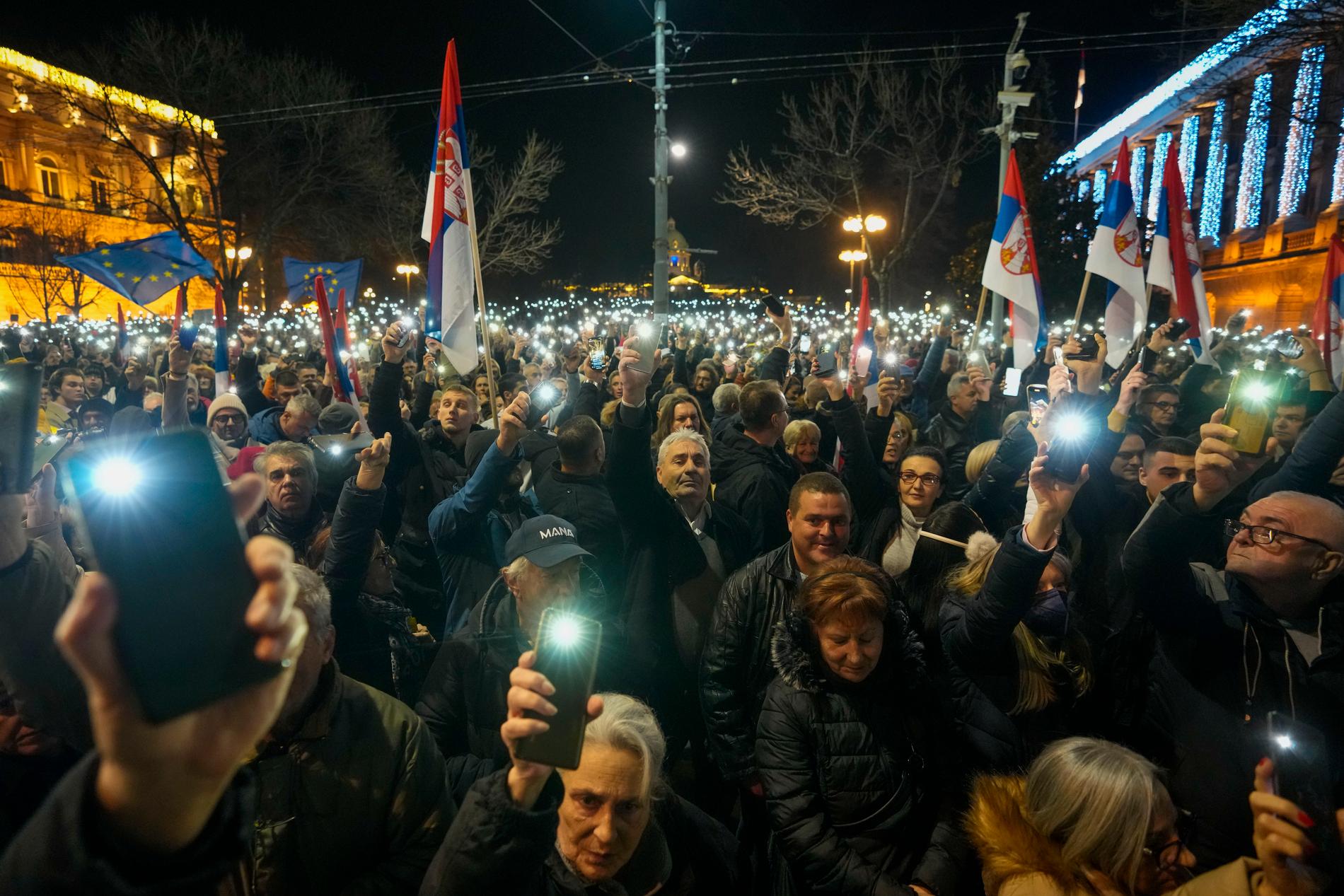 Mass Protest in Serbia Demanding Annulment of Election Results