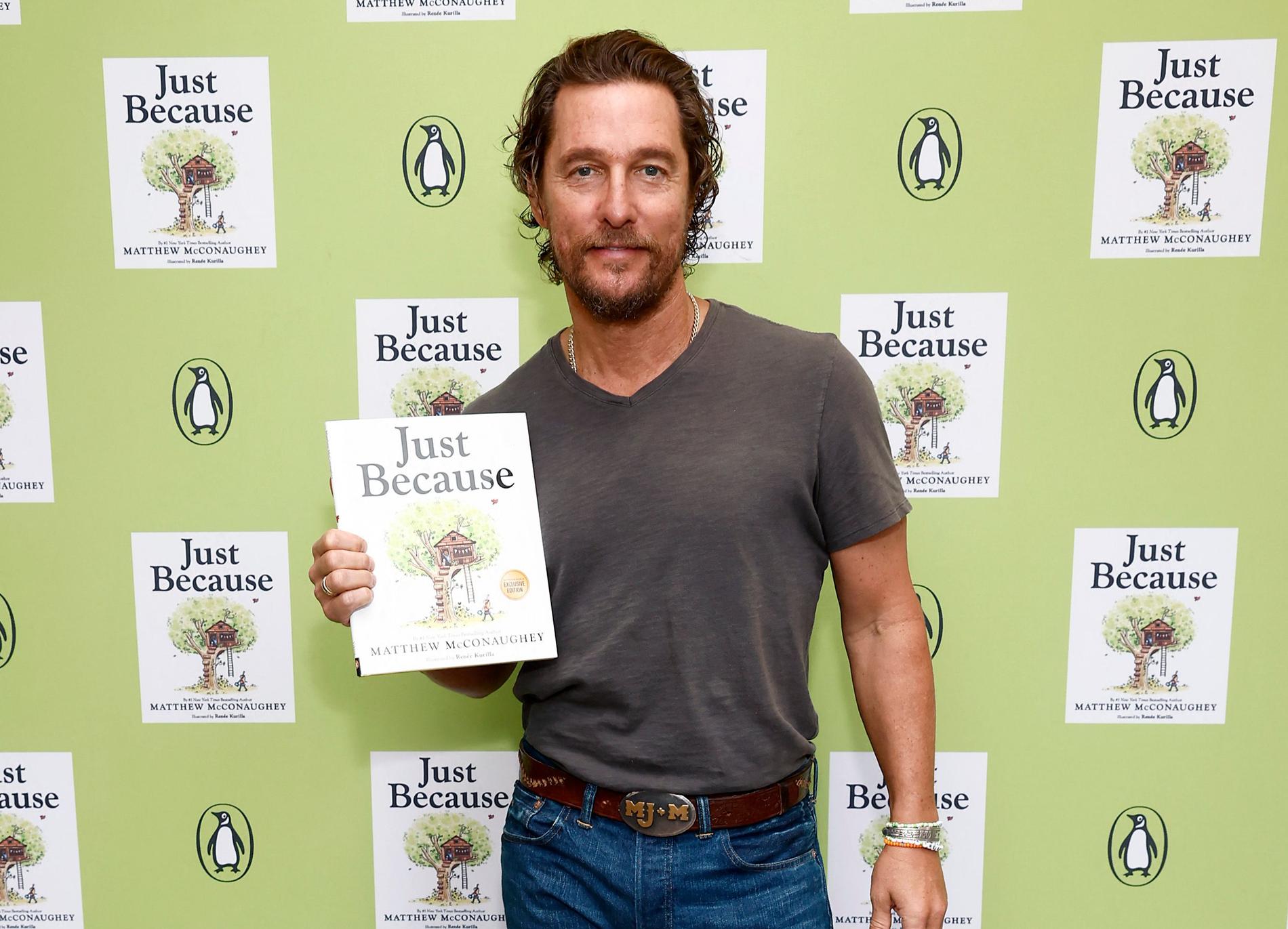 Current book: Matthew McConaughey at the launch party in Los Angeles on September 16.