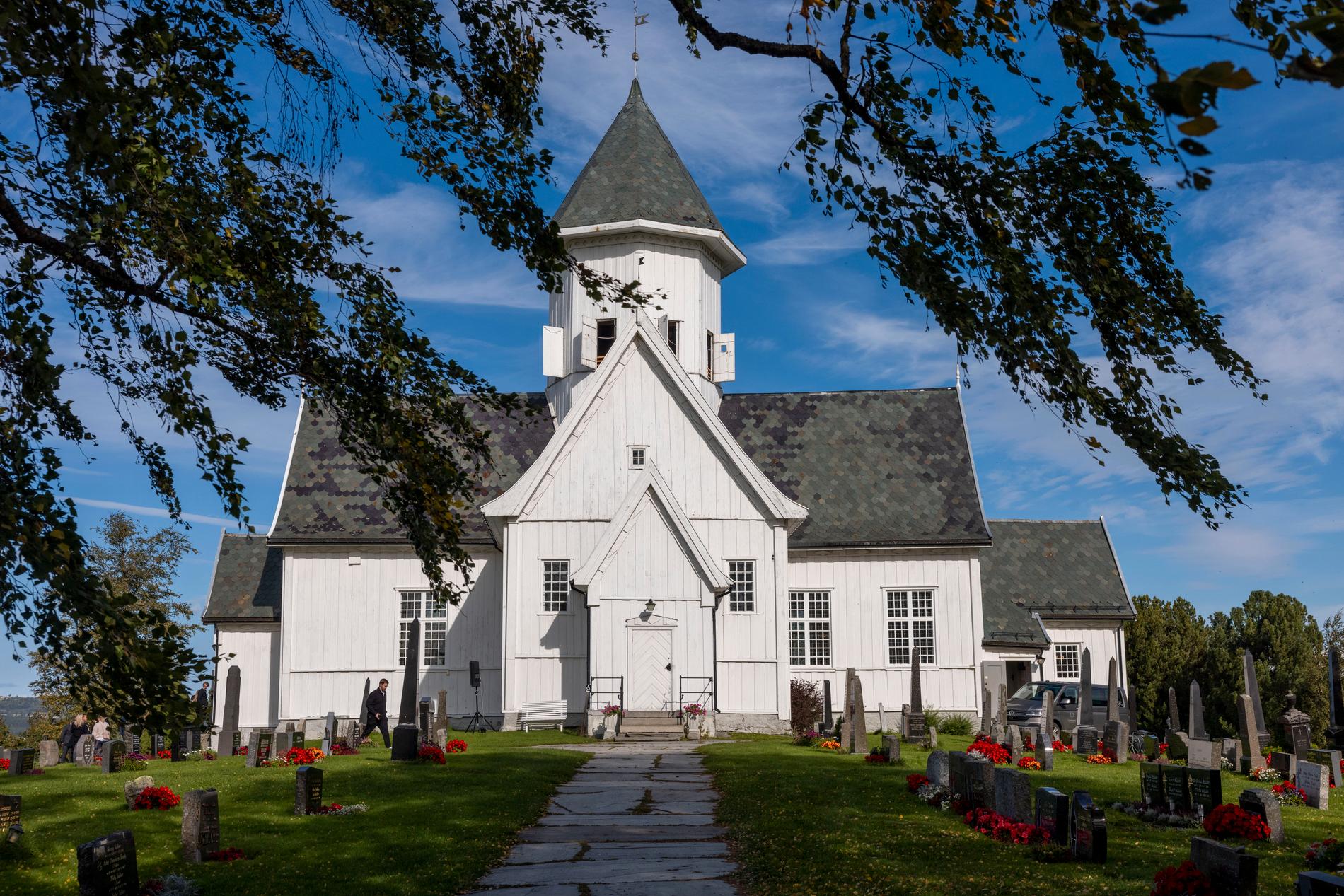KOLBU CHURCH: Less than a month ago he was married here.  On Tuesday, Fredrik Løvbrøtte Holthe was buried from Kolbu church.