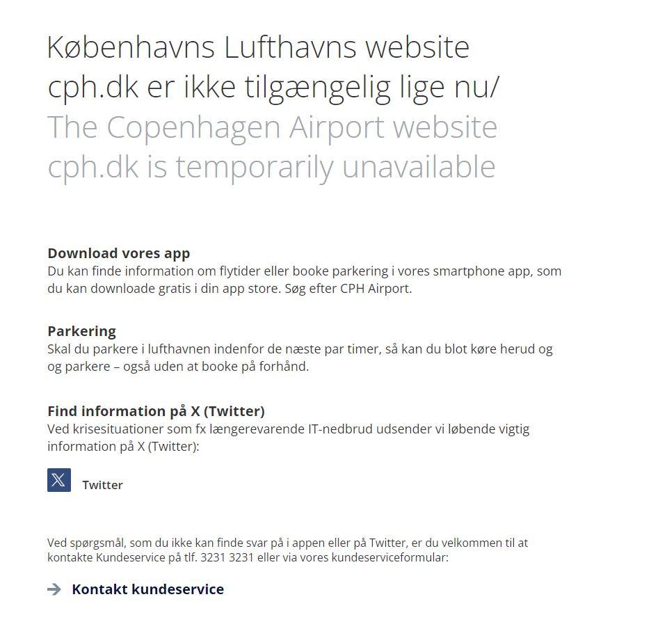 København lufthavn under massivt hackerangrep