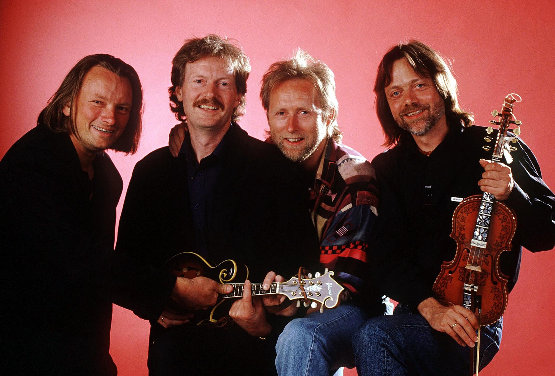 Guitar Friends: From left Jan Eggum, Øystein Sund, Halfdan Sivertsen and Liljebjörn Nielsen are pictured in 1993.