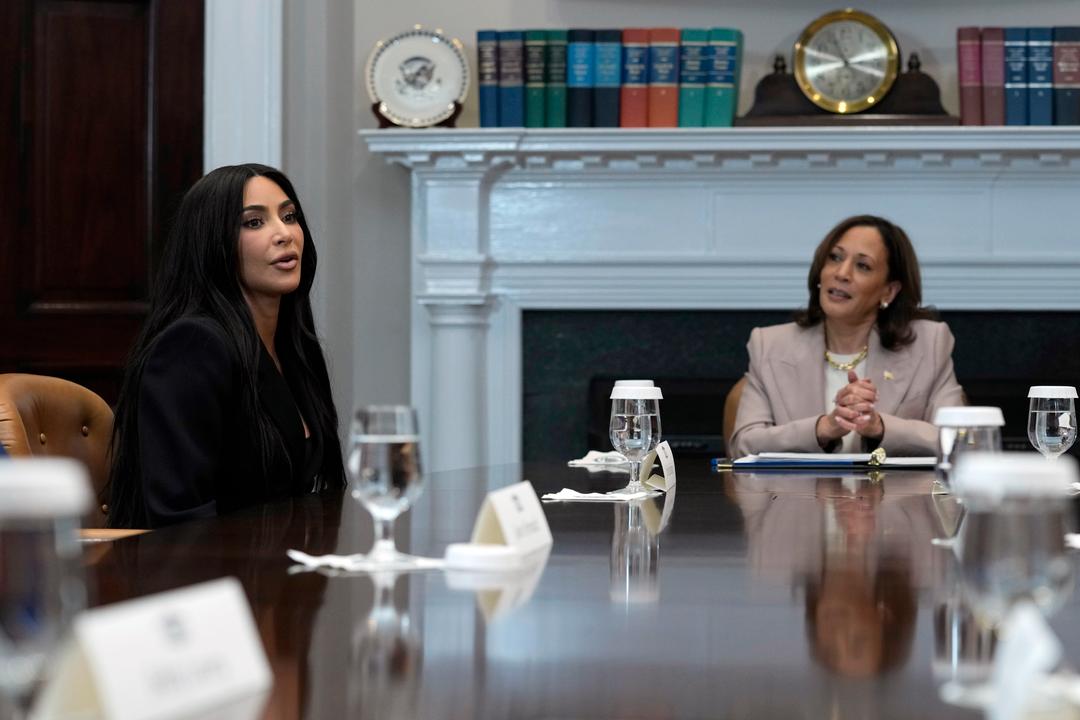 Kim Kardashian met with Kamala Harris at the White House
