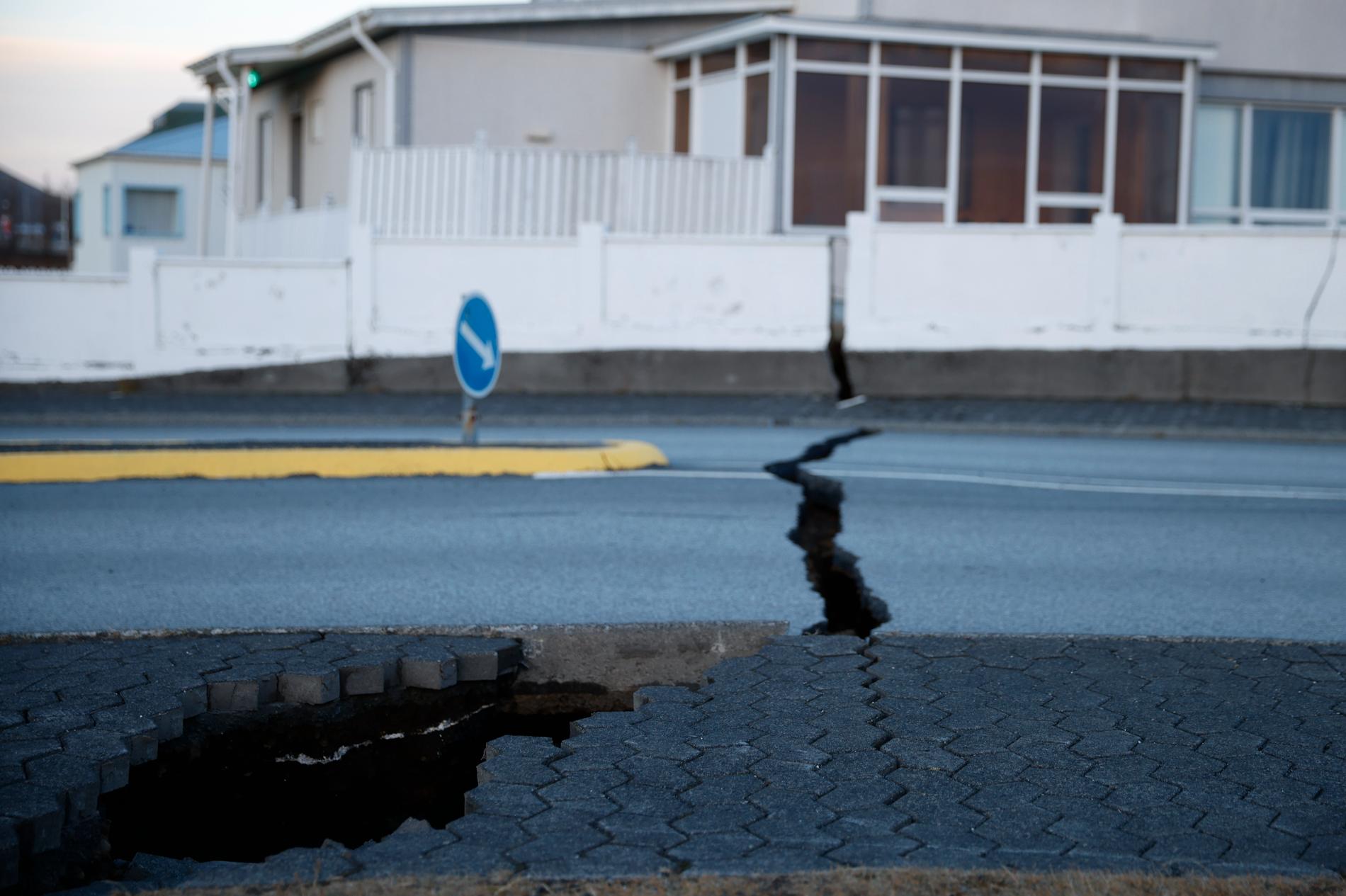 Destruction: The town of Grindavík has suffered severe damage in recent days.  It is still uncertain whether there will be a volcanic eruption or not.