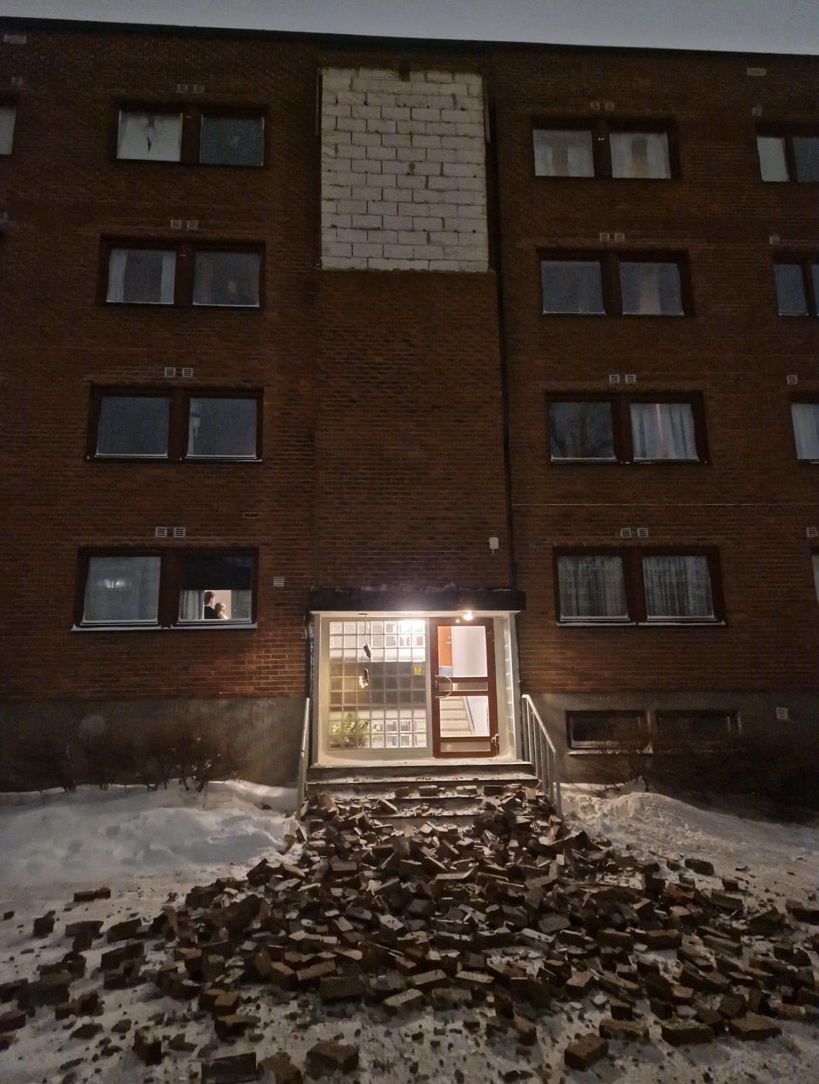 A brick collapse from an apartment in Oslo: – What is it?