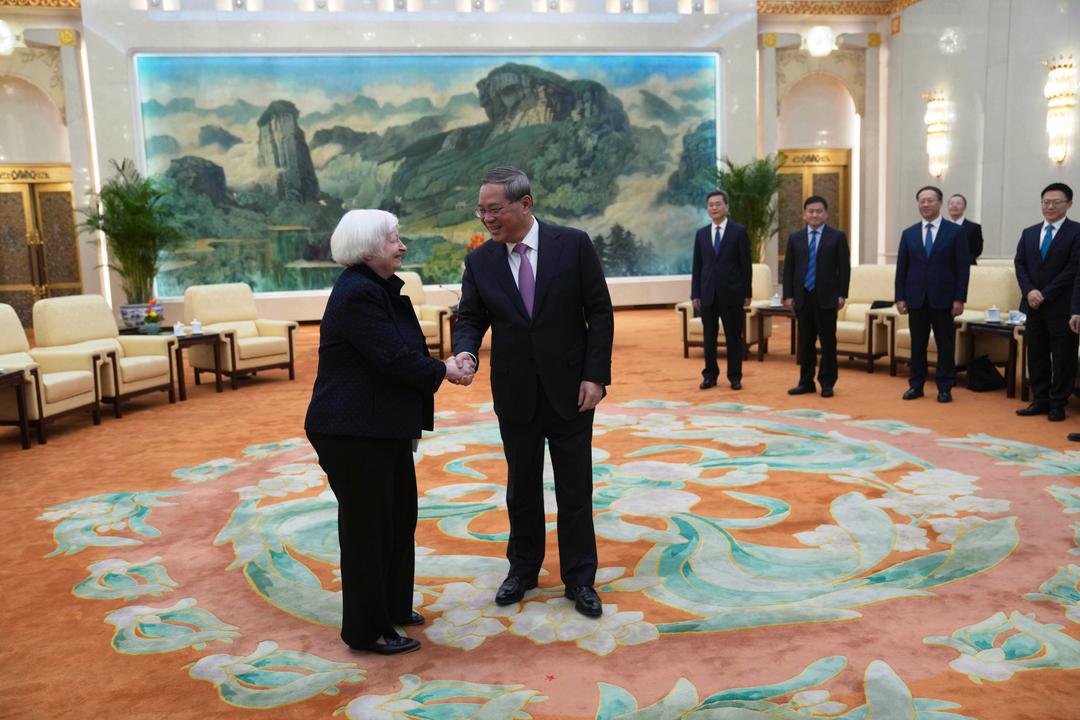 US Treasury Secretary Janet Yellen meets Chinese Premier Li Qiang to Discuss Partnership, Not Opposition