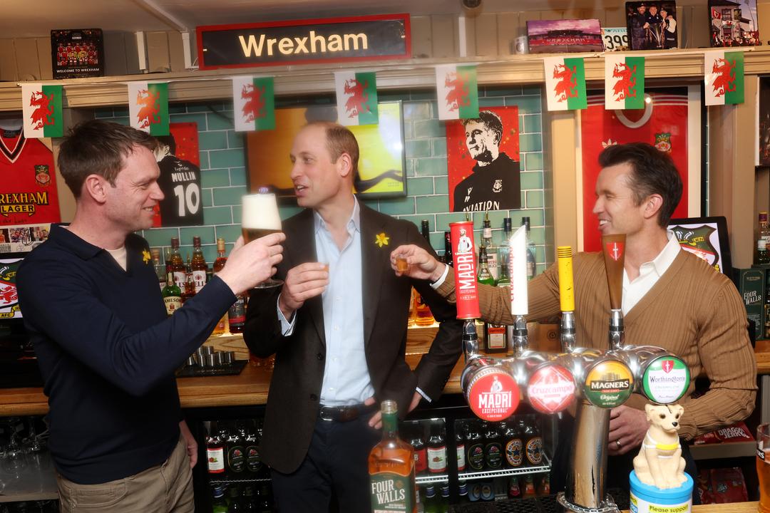Prince William and Rob McElhenney Behind the Bar at Wrexham AFC’s Pub: St. David’s Day Visit