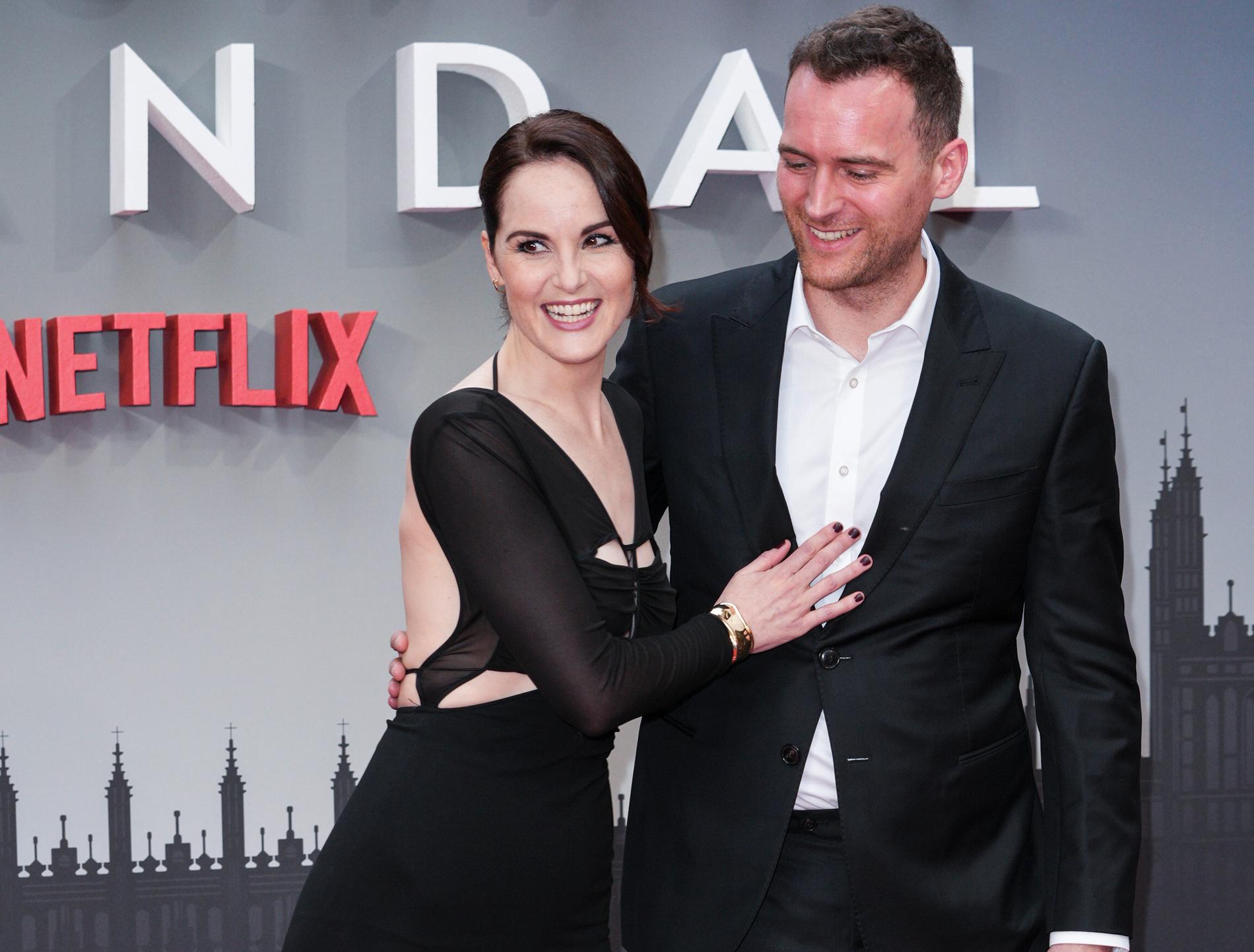 Premiere: Michelle Dockery and Jasper Waller-Bridge at the London premiere of 