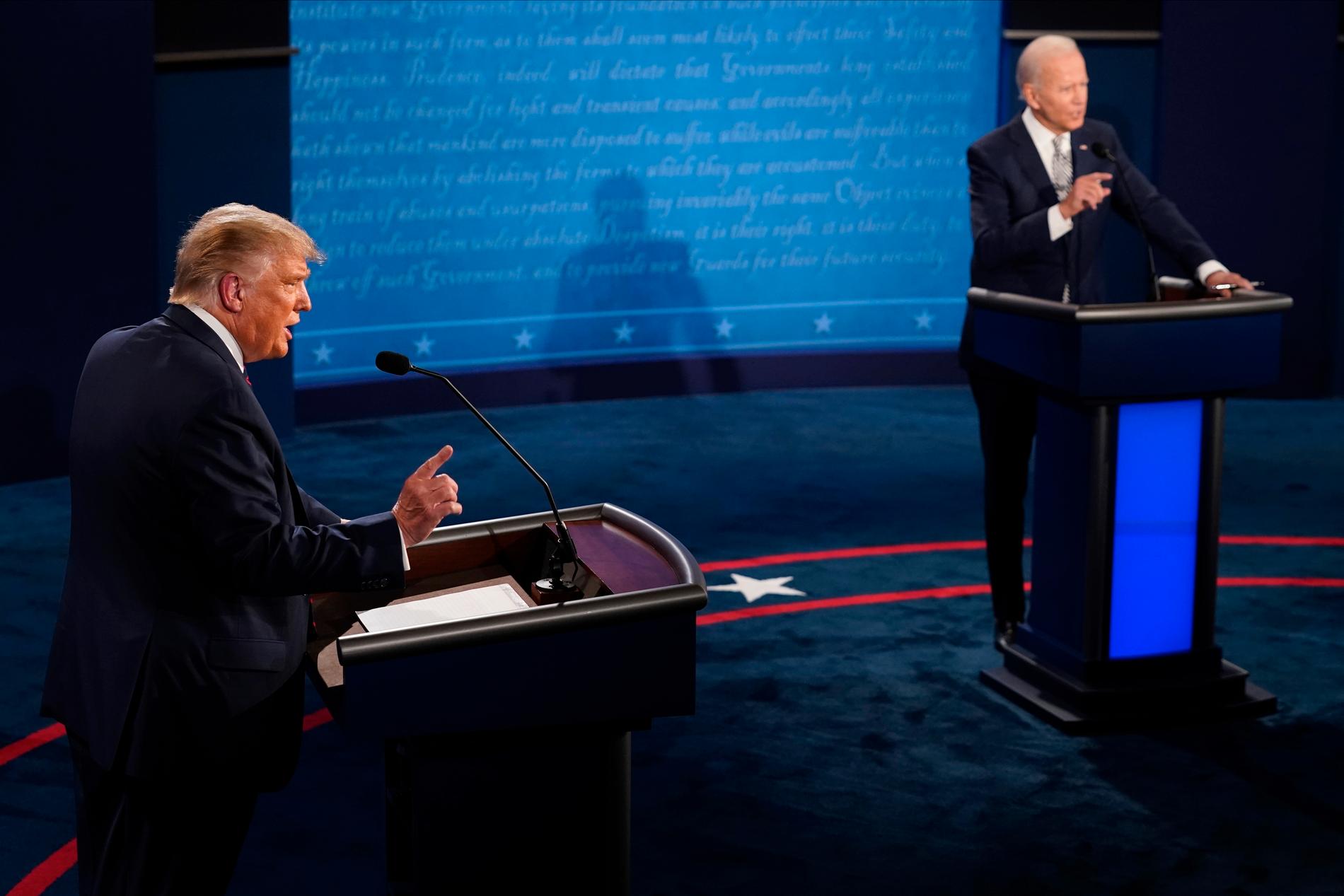 Far apart: President Donald Trump and presidential nominee Joe Biden debate on September 29, 2020. There is a rerun in the fall of 2024.