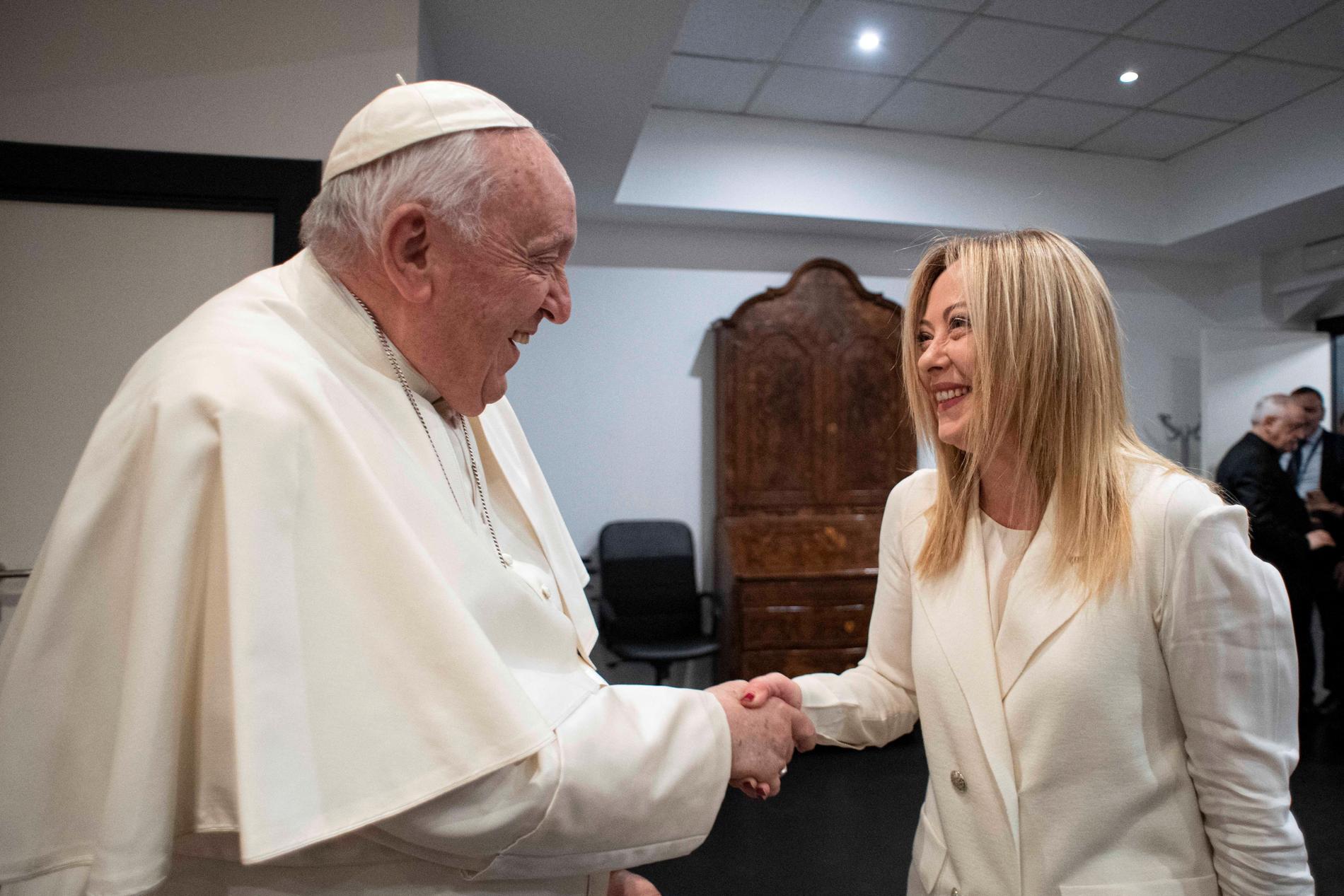 VALORE CONSERVATIVO: Giorgia Meloni ha incontrato e parlato più volte con Papa Francesco.