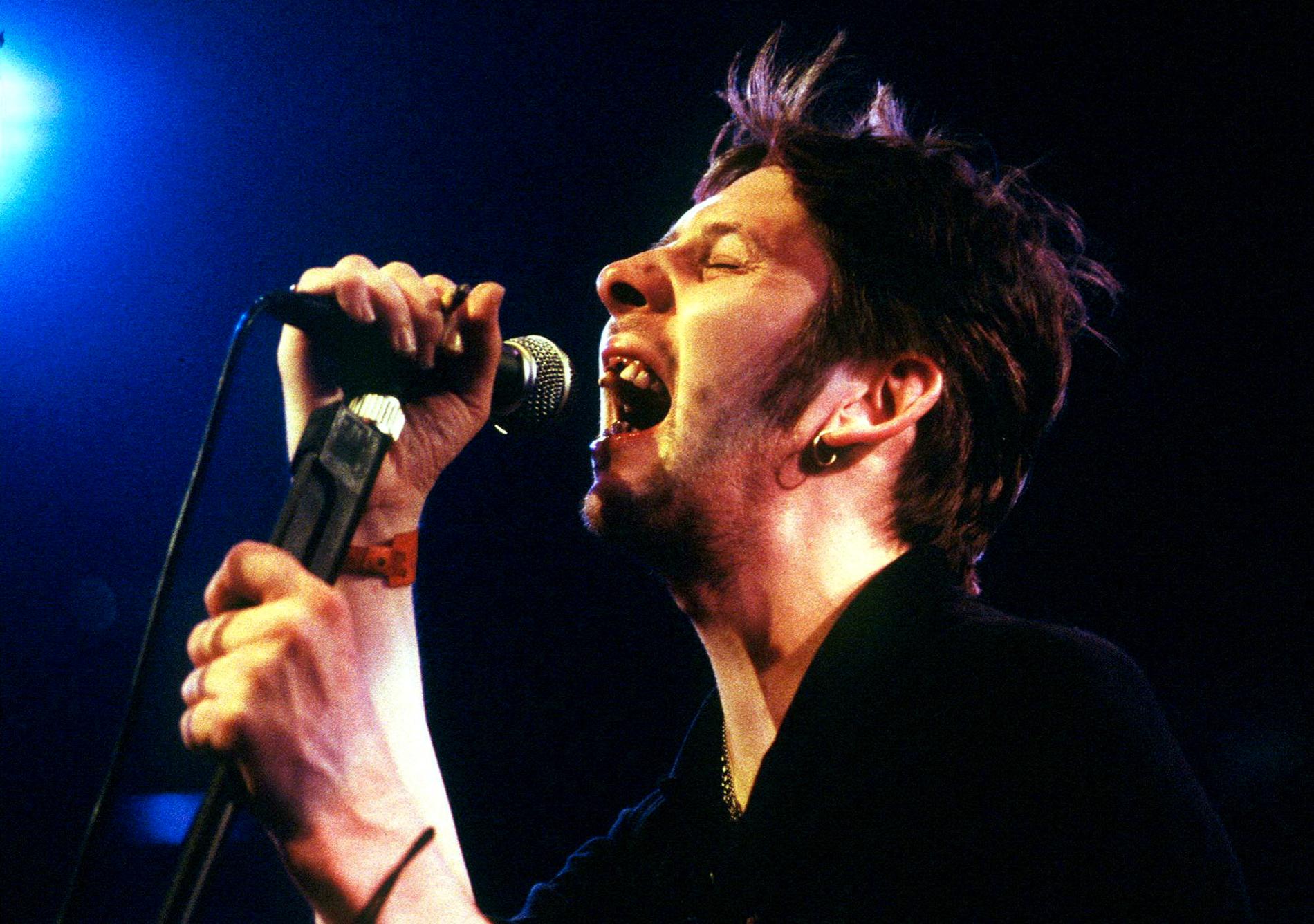 The legend: Shane MacGowan, here on stage in 1995.