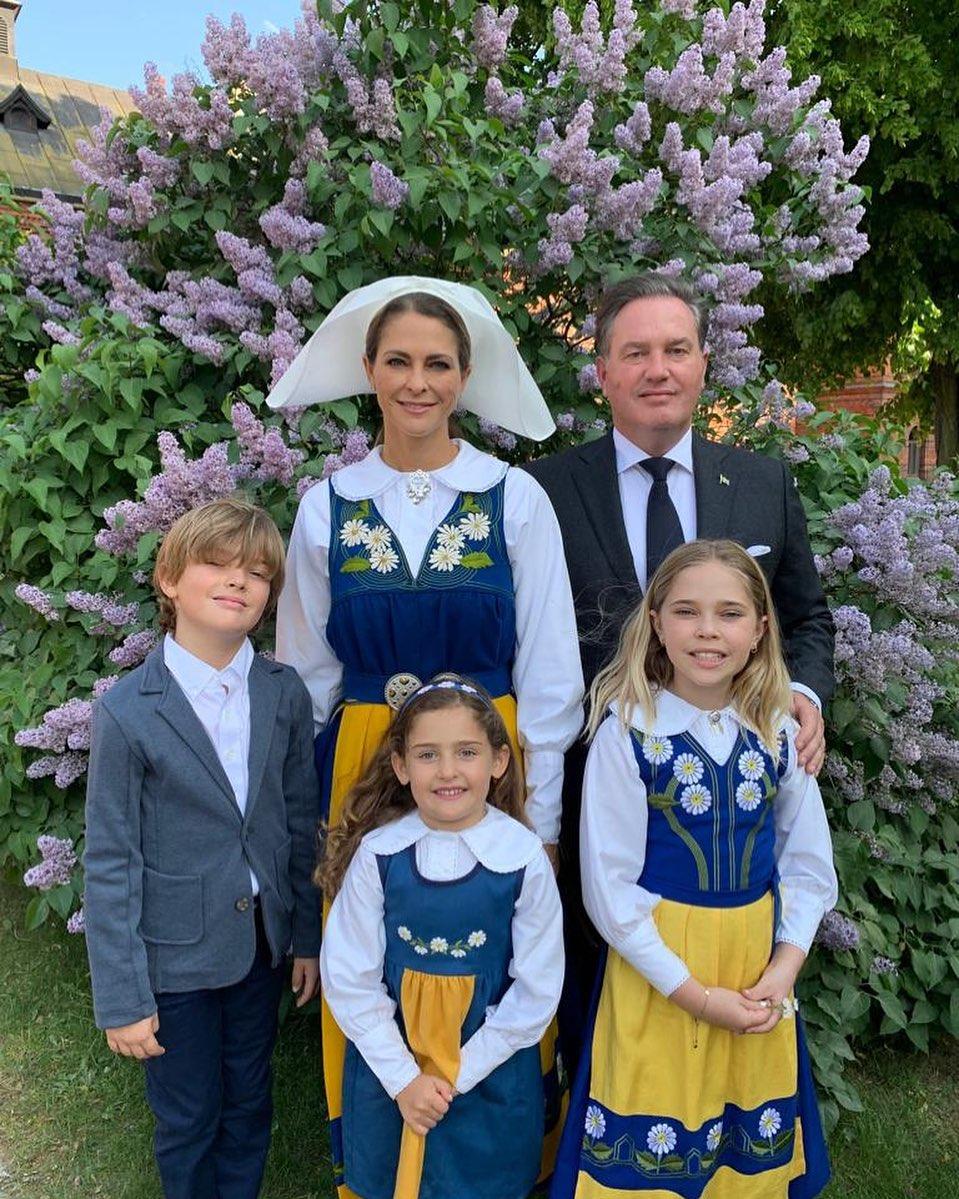 Here is Princess Madeleine and family in Sweden